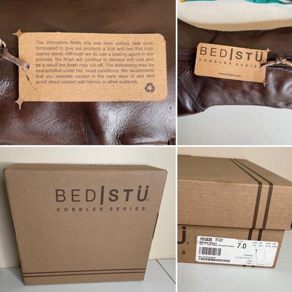 New BED STU Manchester Teak Glaze Riding Boots Size 7 - Picture 6 of 16